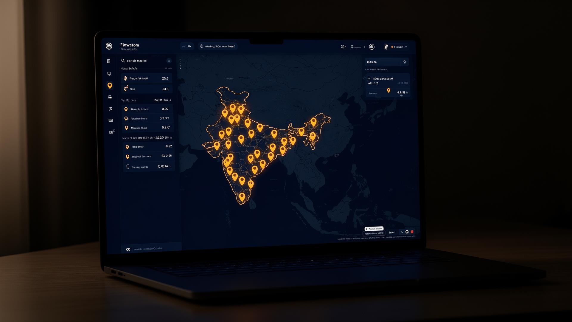 SafeObuddy fleet dashboard with live GPS map of India